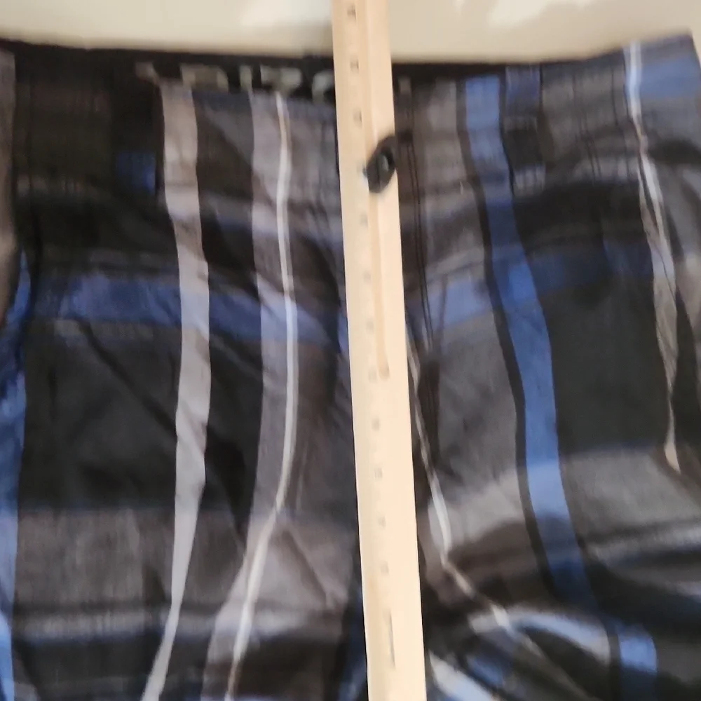 Arizona Jean Company Shorts Blue Black Plaid Size 34